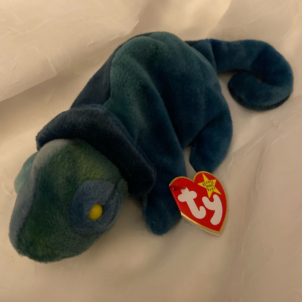 Rainbow the Chameleon Ty Beanie Baby Babies 1997 stuffed animal vintage 90s
